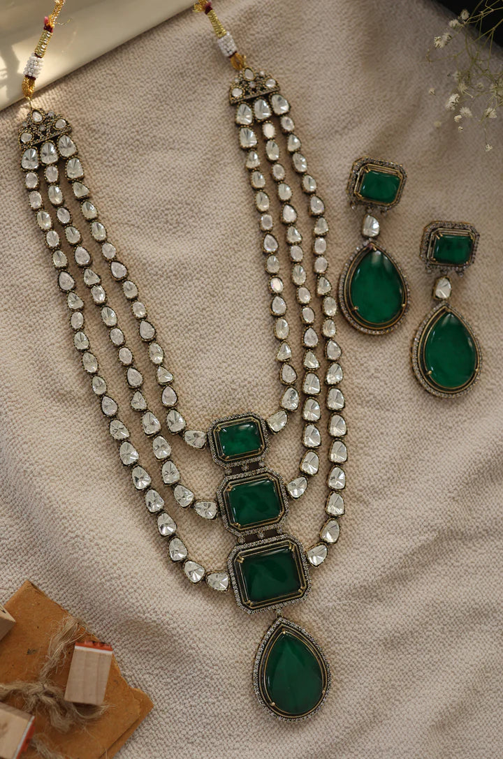 Delaney Green Victorian Necklace Set