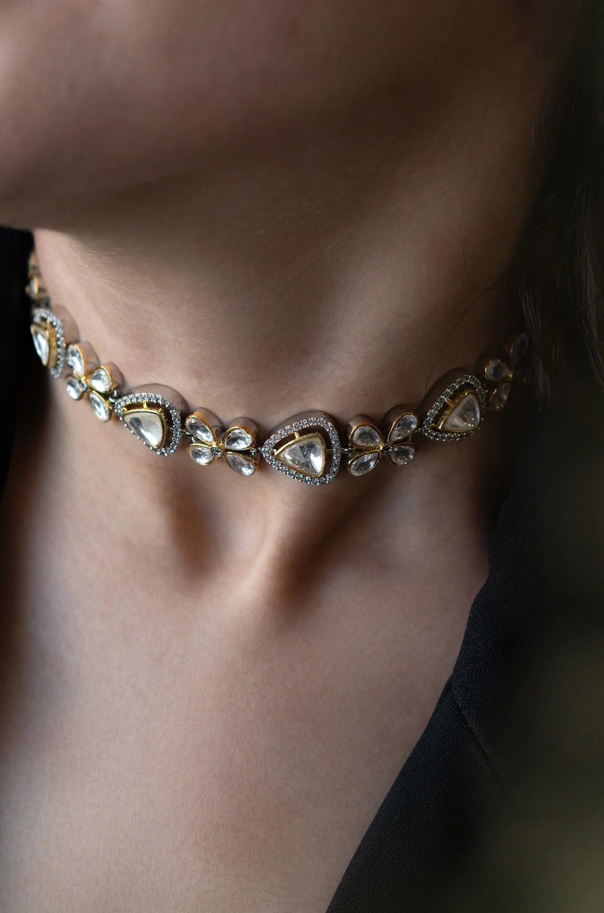 Juniper Victorian Polki Choker Necklace