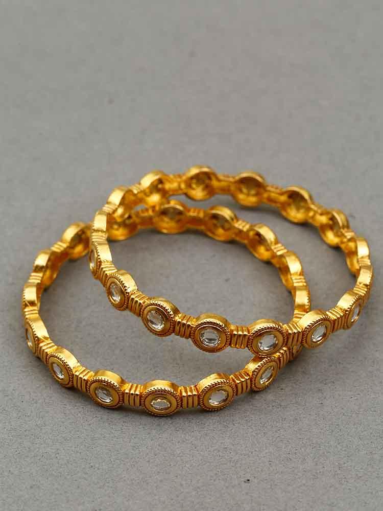 Golden Vartika Zirconia Bangles