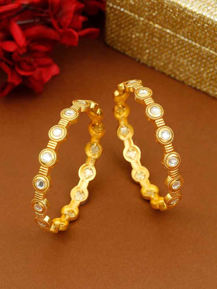 Golden Vartika Zirconia Bangles