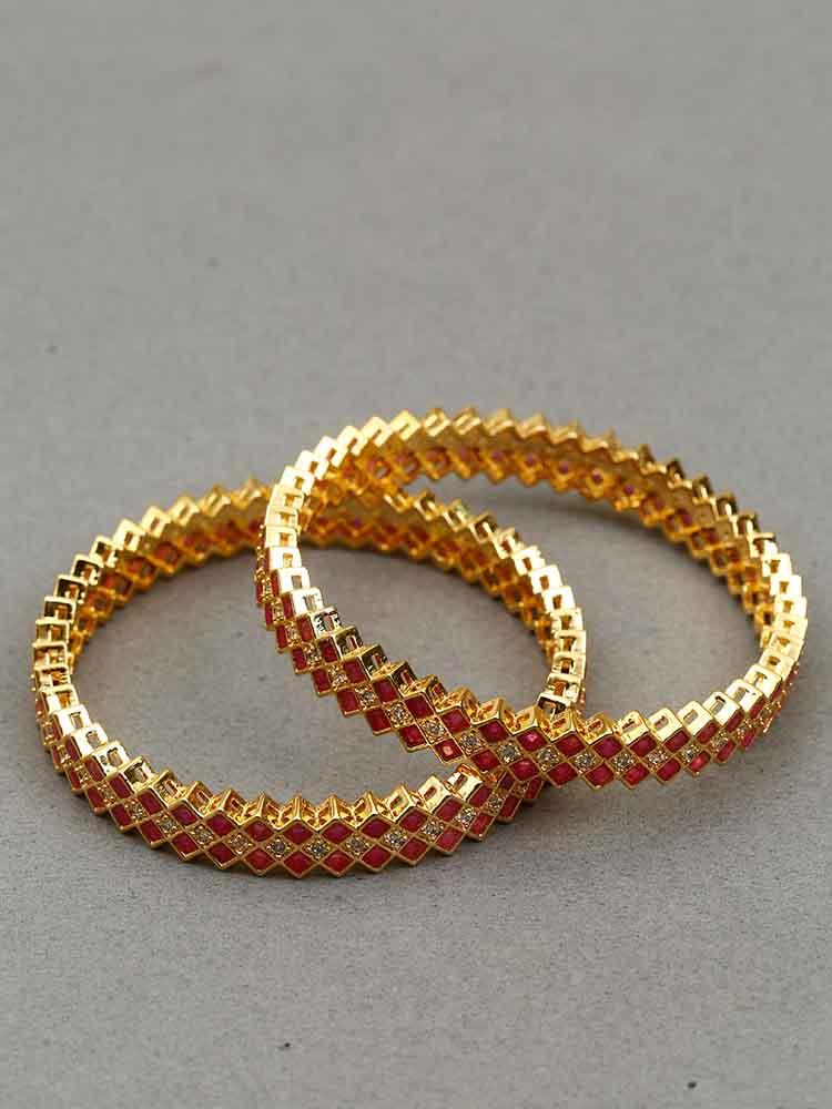 RUBY RAKHI ZIRCONIA BANGLES