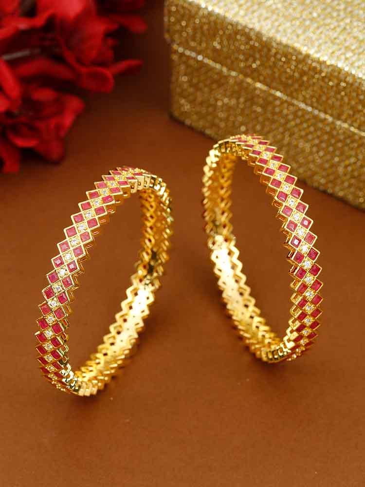 RUBY RAKHI ZIRCONIA BANGLES