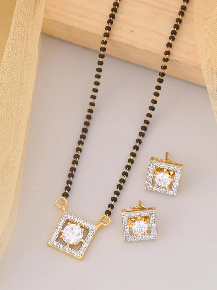 Golden Alizee Mangalsutra Set