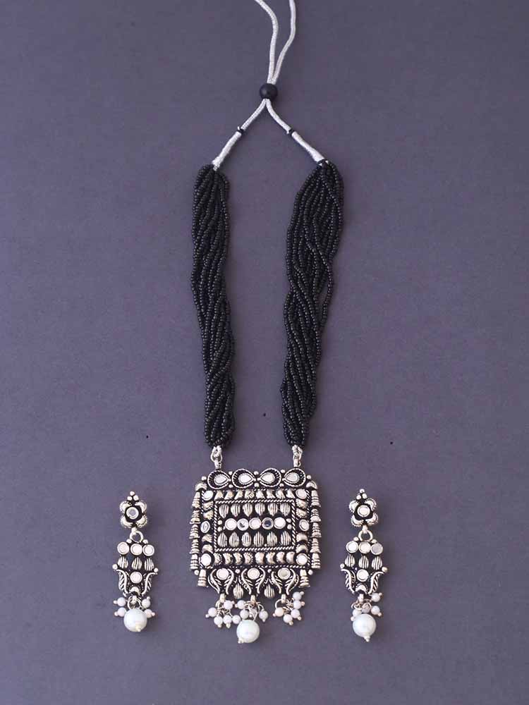 ANTIQUE SARASVI OXIDISED JEWELLERY SET