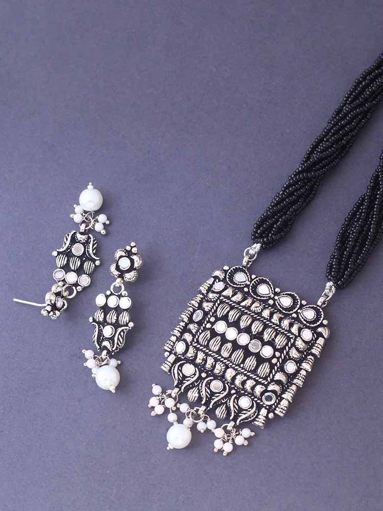 ANTIQUE SARASVI OXIDISED JEWELLERY SET