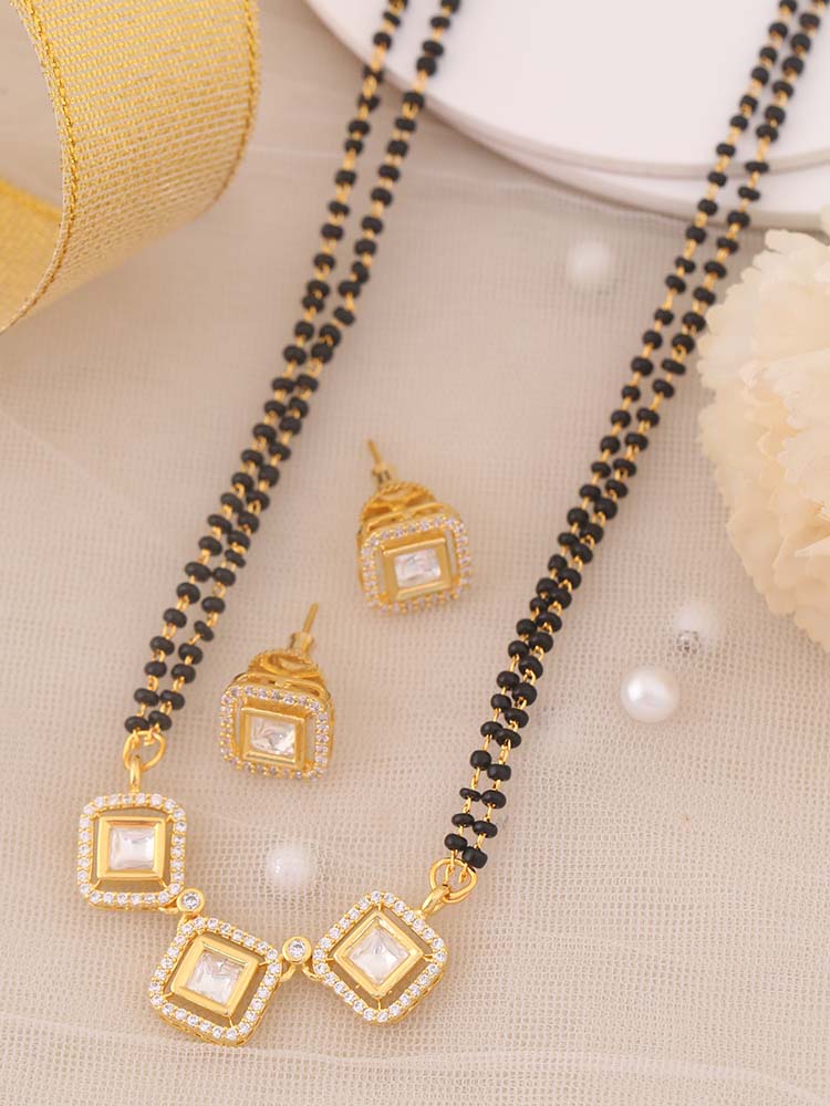 GOLDEN AVRIL MANGALSUTRA SET