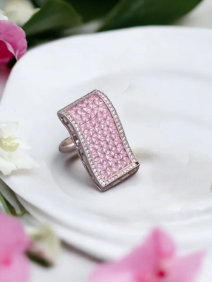 BLUSH NIKI ZIRCONIA RING