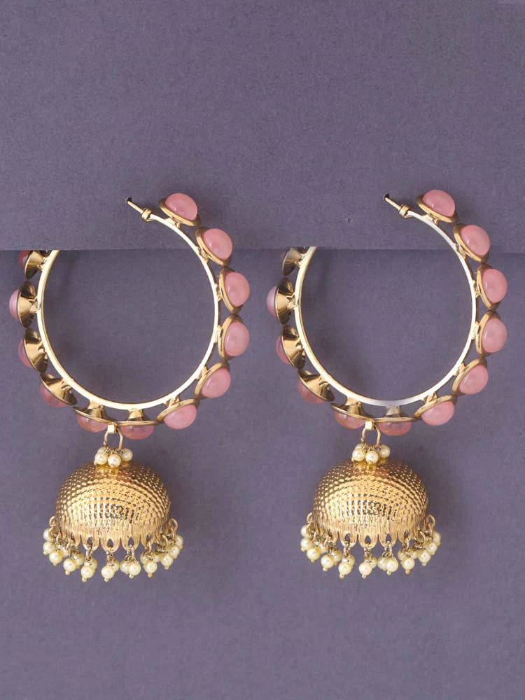 BLUSH PERRY ETHNIC JHUMKIS