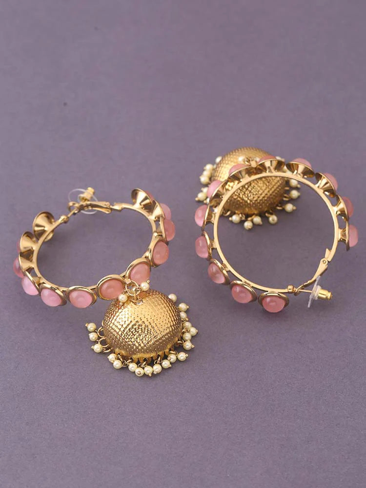 BLUSH PERRY ETHNIC JHUMKIS