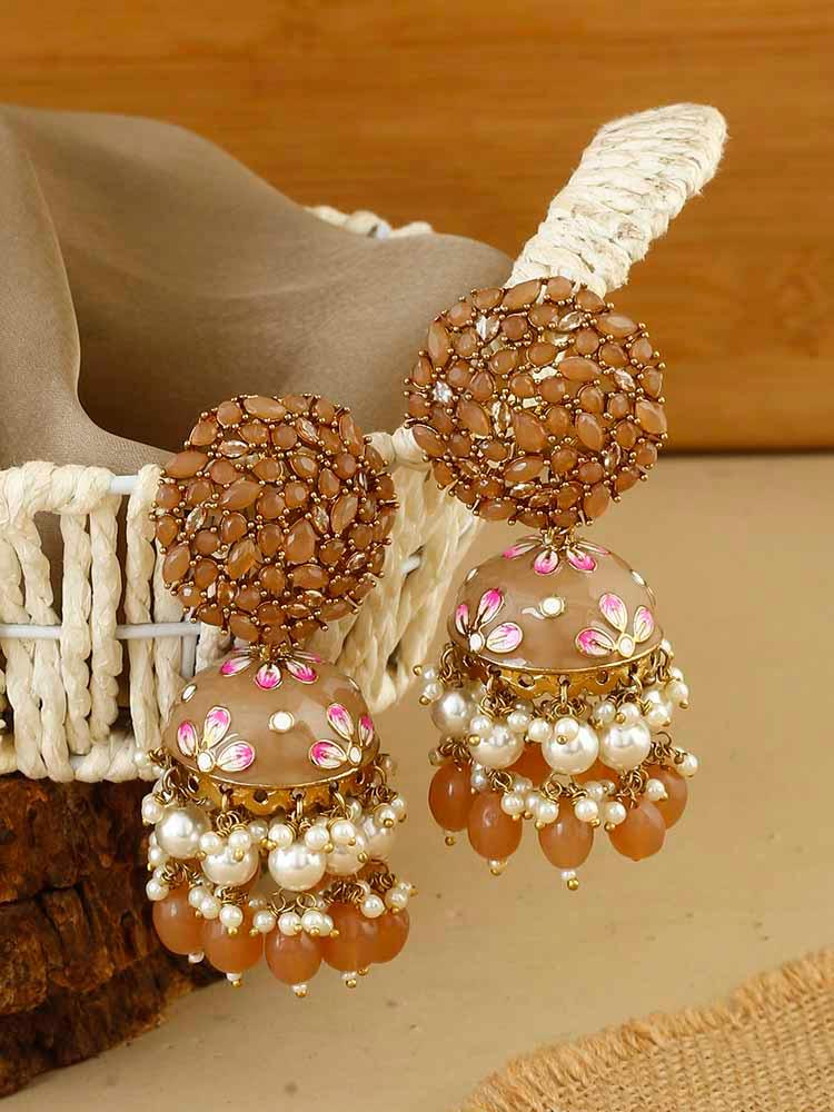 BROWN DALIHA JHUMKIS