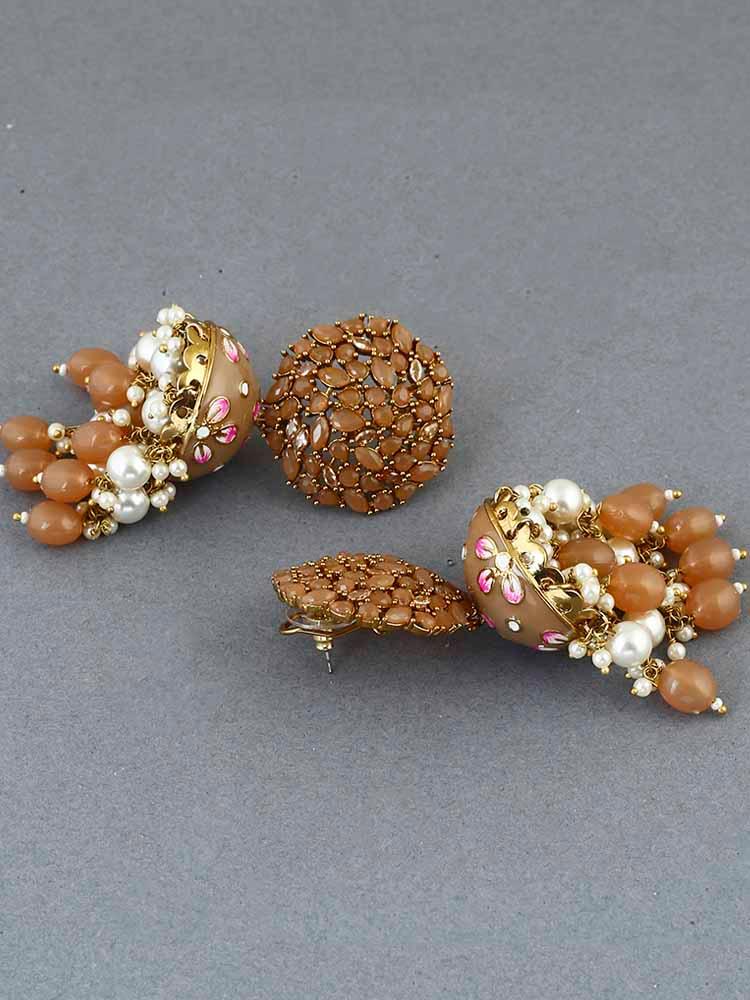 BROWN DALIHA JHUMKIS