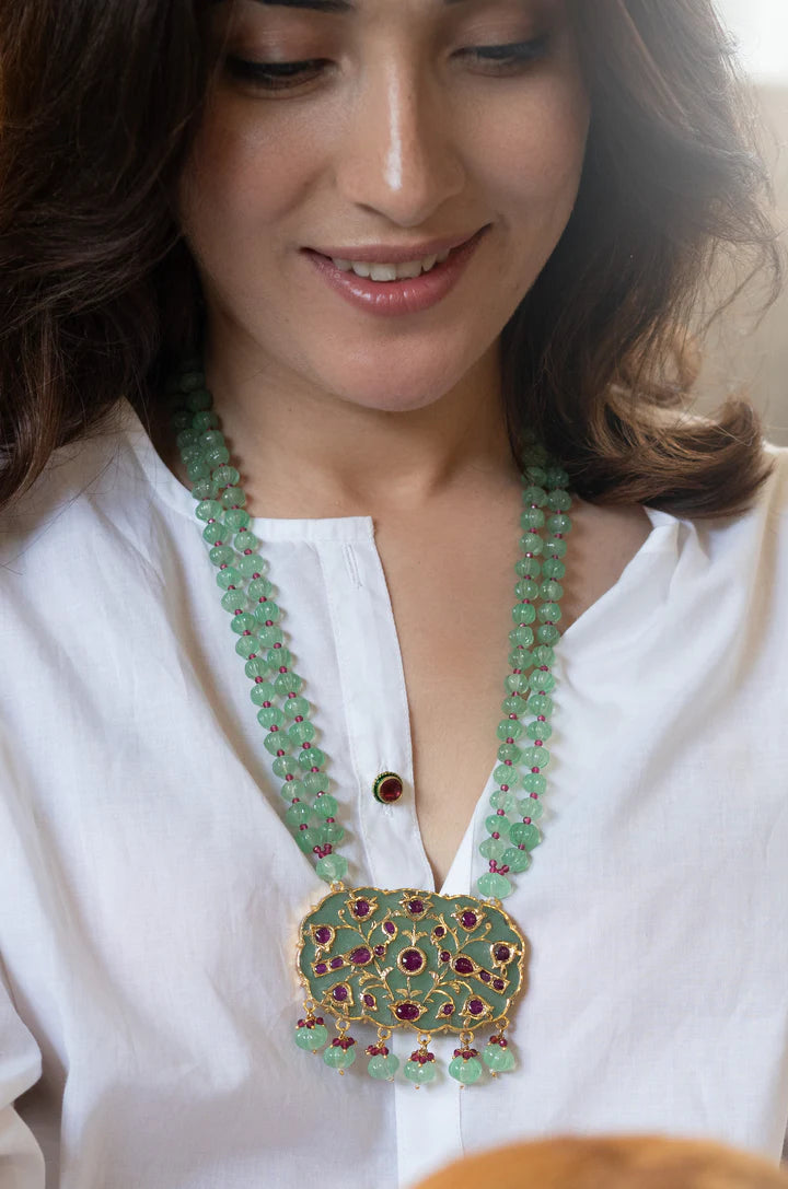 Aldina Meenakari Necklace Set