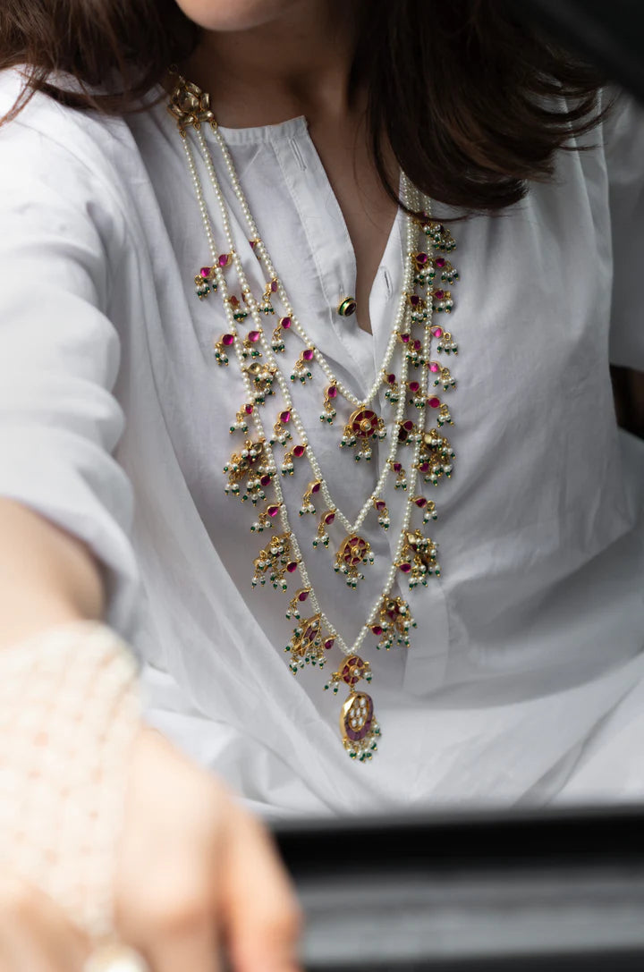 Anaya Kundan Multilayered Necklace