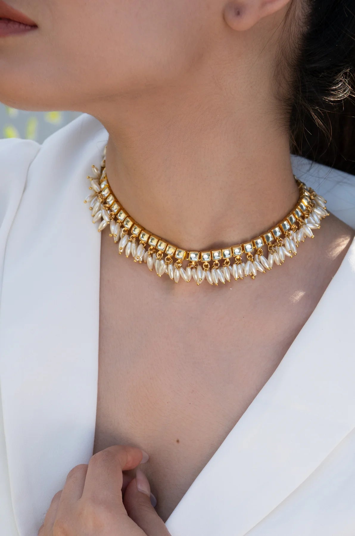 Wamika Kundan And Pearl Necklace