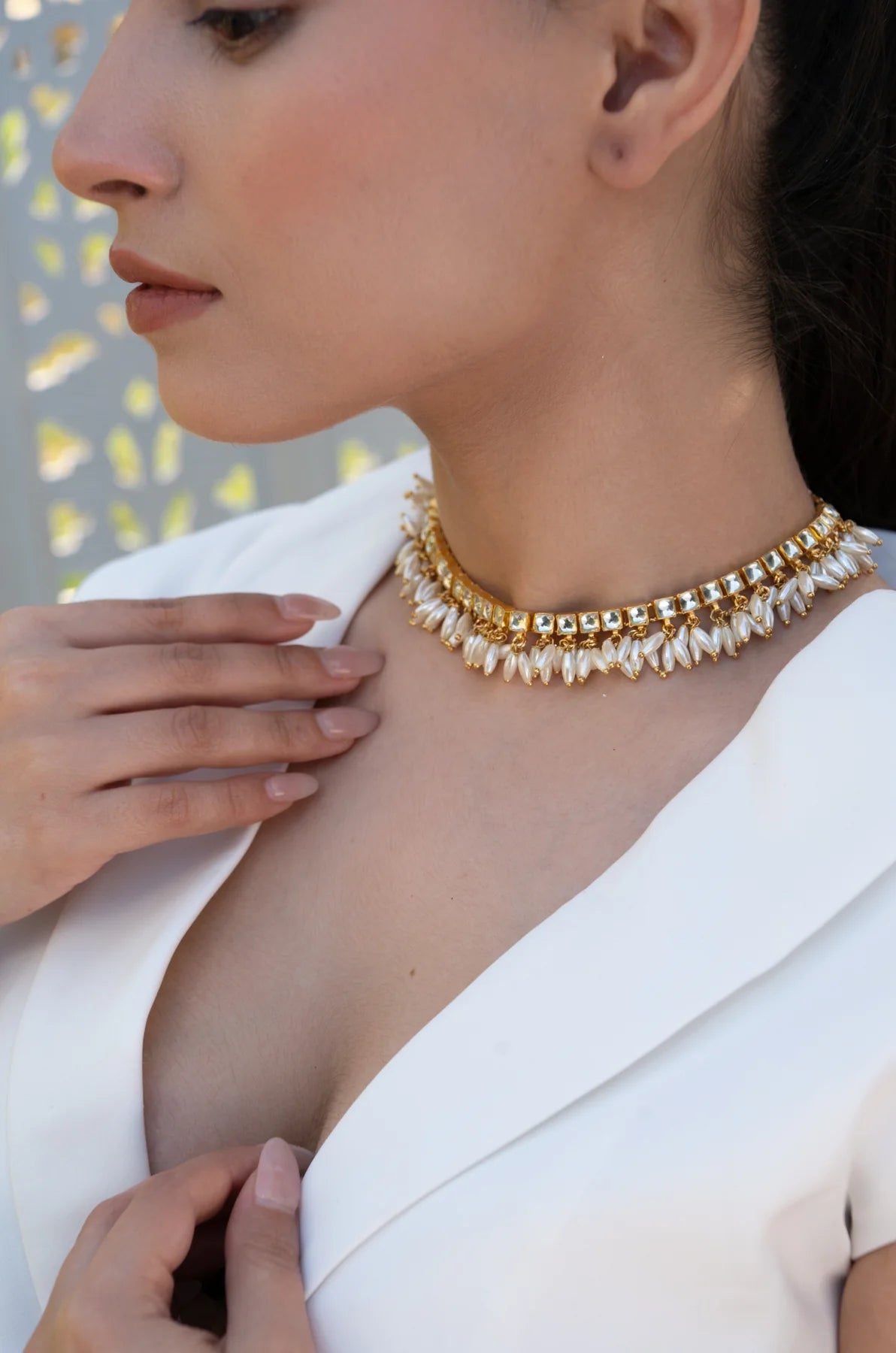 Wamika Kundan And Pearl Necklace