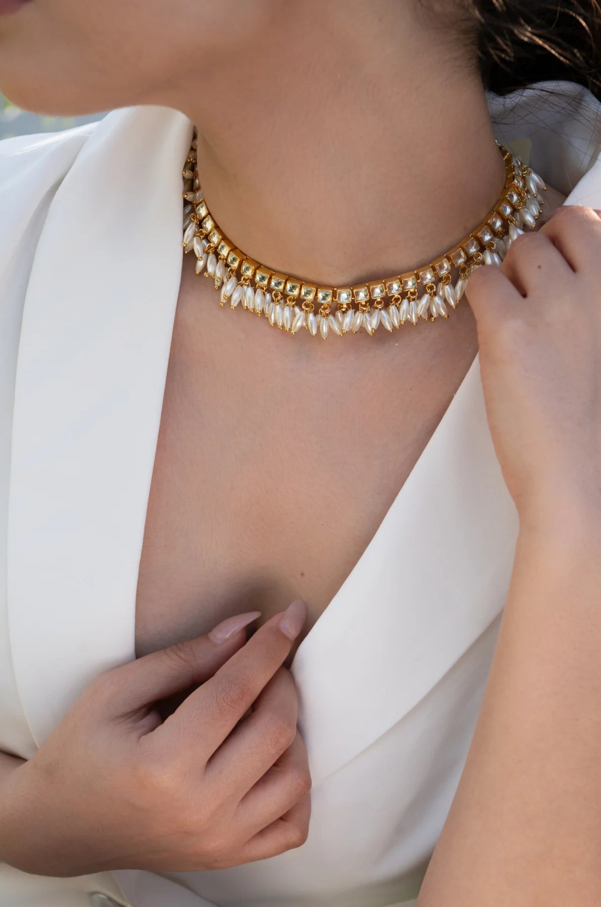 Wamika Kundan And Pearl Necklace