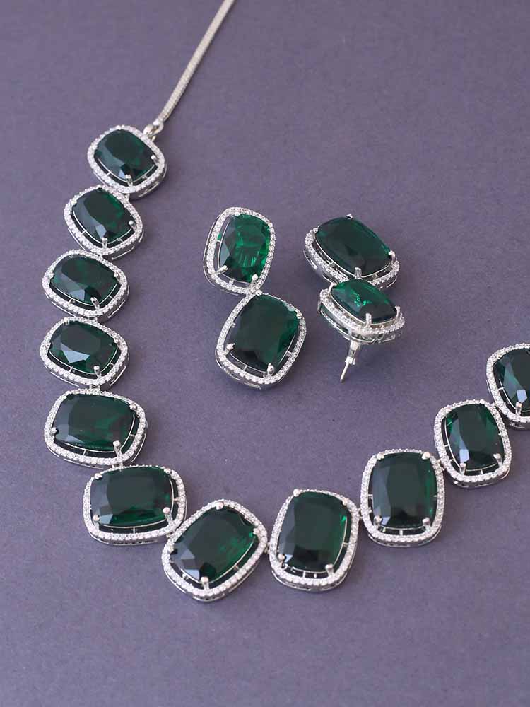 EMERALD ABENIE ZIRCONIA JEWELLERY SET