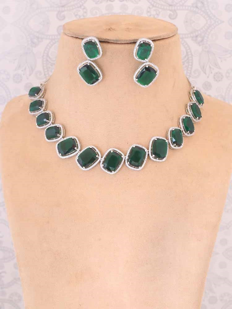 EMERALD ABENIE ZIRCONIA JEWELLERY SET