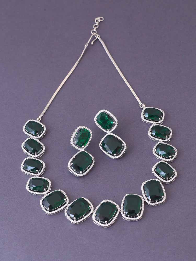 EMERALD ABENIE ZIRCONIA JEWELLERY SET