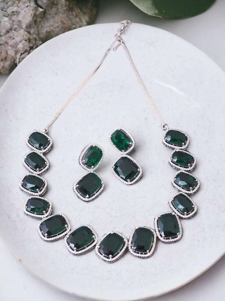 EMERALD ABENIE ZIRCONIA JEWELLERY SET