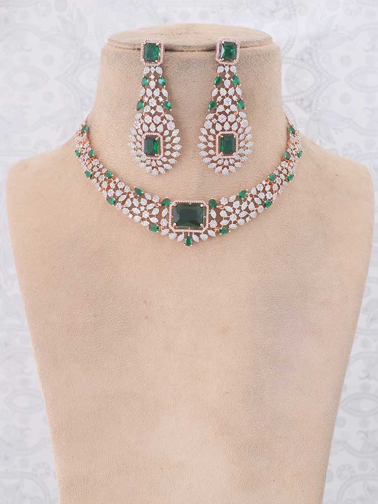 EMERALD ADALIA ZIRCONIA JEWELLERY SET