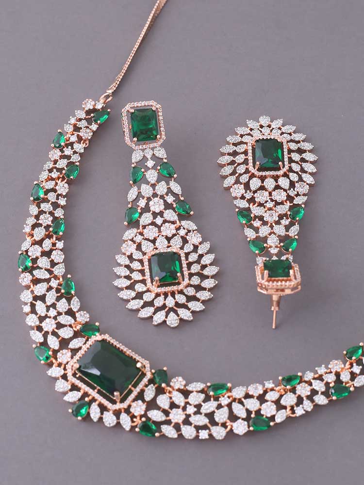 EMERALD ADALIA ZIRCONIA JEWELLERY SET