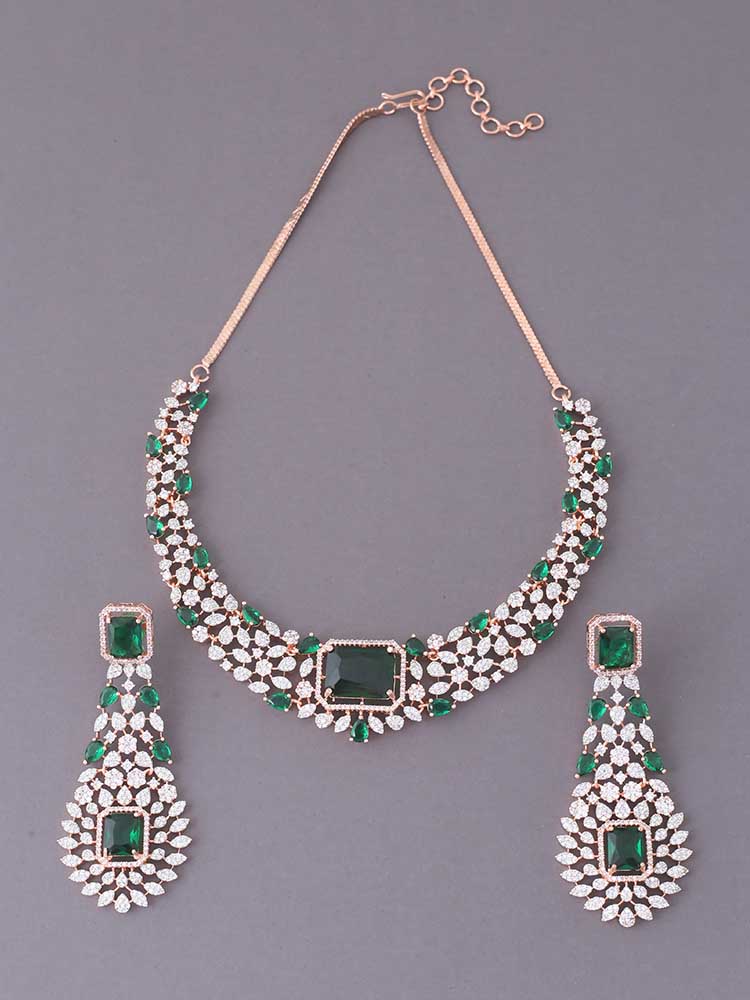 EMERALD ADALIA ZIRCONIA JEWELLERY SET