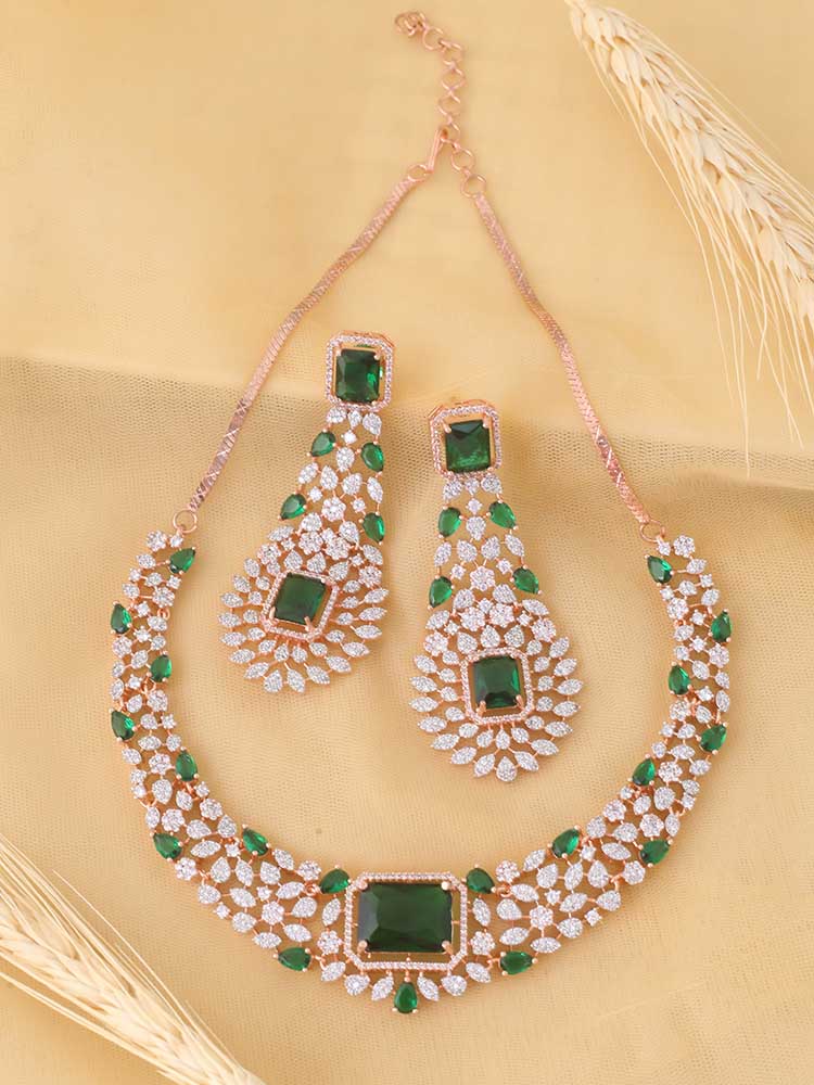 EMERALD ADALIA ZIRCONIA JEWELLERY SET