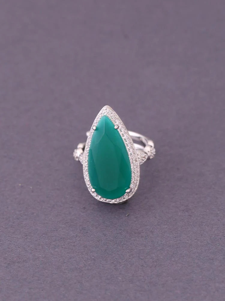 EMERALD ALEXANDRA ADJUSTABLE RING