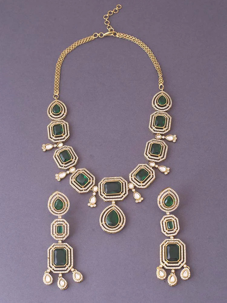 EMERALD BENEDITA ZIRCONIA JEWELLERY SET