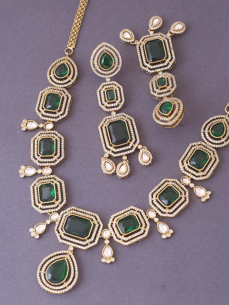 EMERALD BENEDITA ZIRCONIA JEWELLERY SET