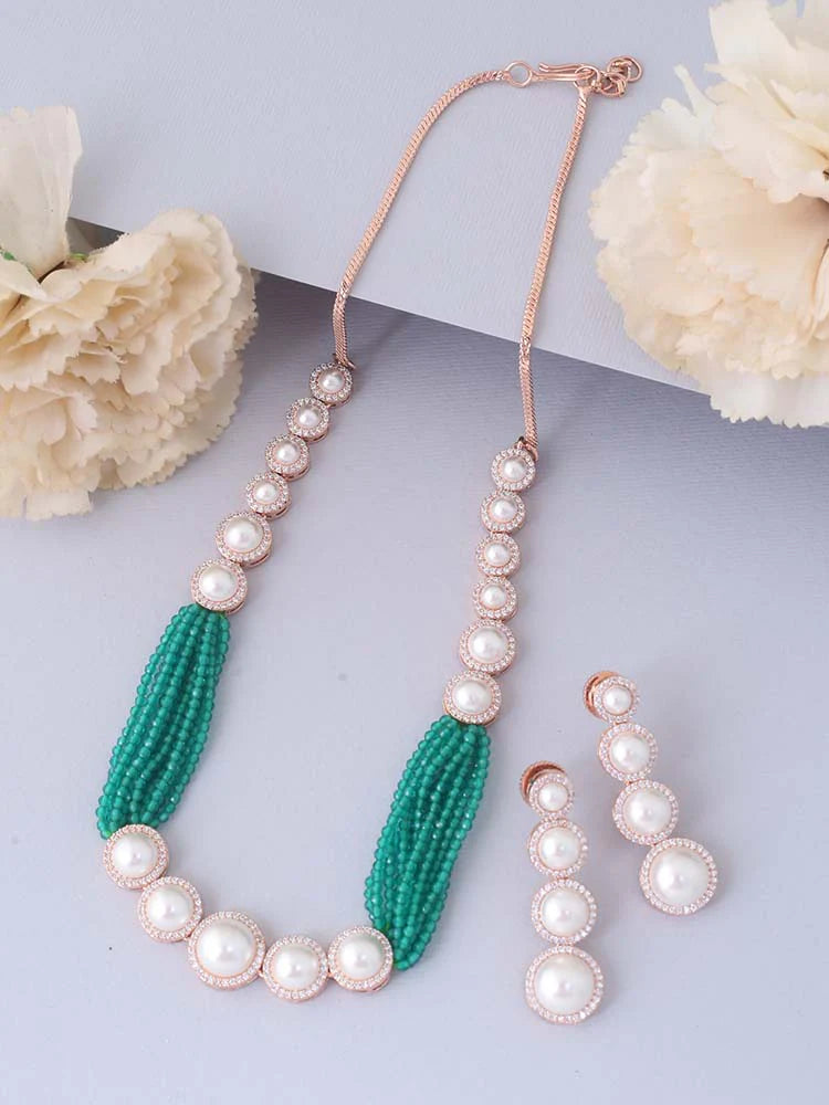 EMERALD BEULAH ZIRCONIA JEWELLERY SET