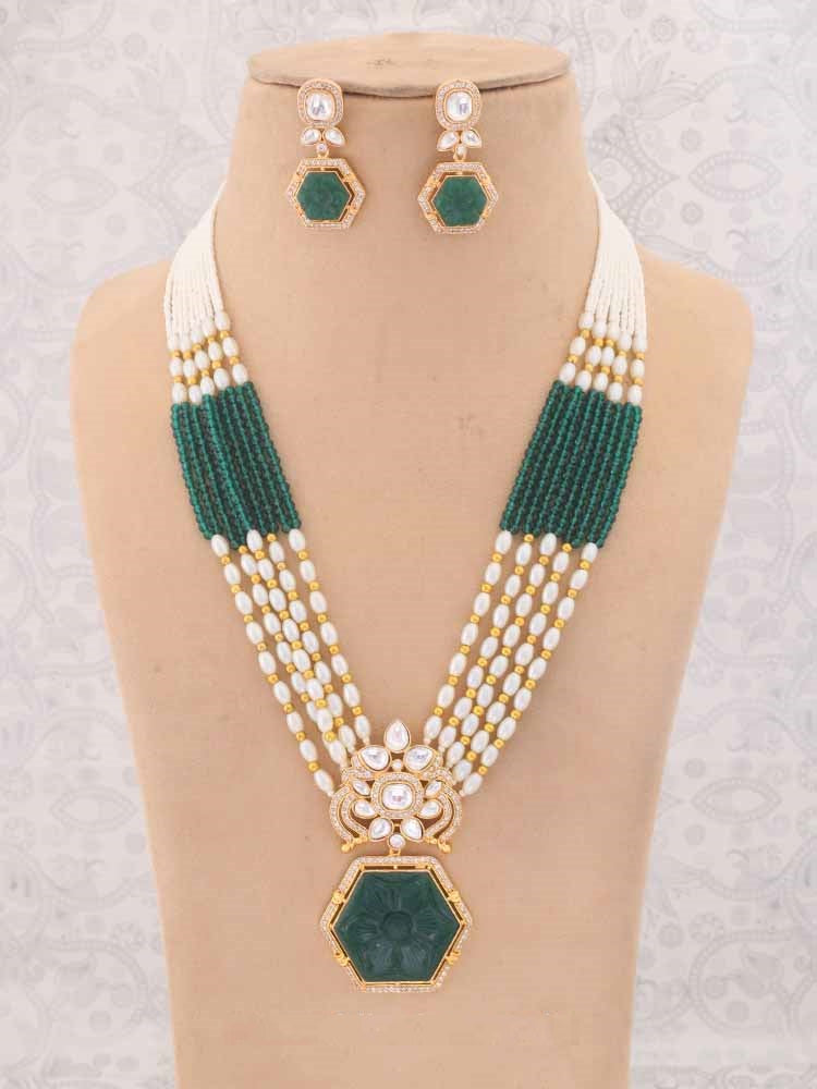 EMERALD DHRUVIKA JEWELLERY SET