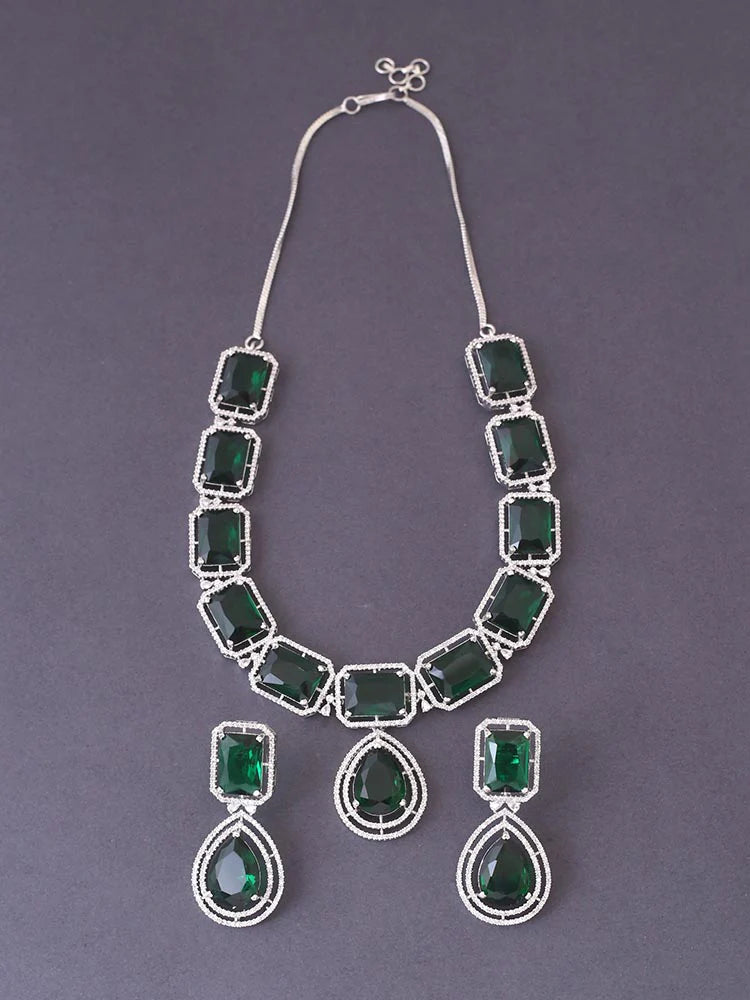 EMERALD GABRIELLA ZIRCONIA JEWELLERY SET