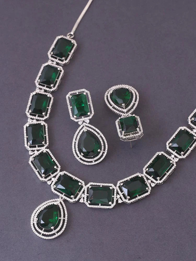 EMERALD GABRIELLA ZIRCONIA JEWELLERY SET