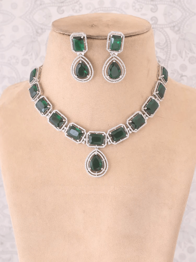 EMERALD GABRIELLA ZIRCONIA JEWELLERY SET