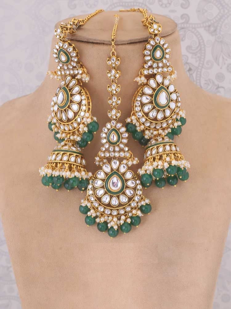 EMERALD JINAL MAANG TIKKA SET