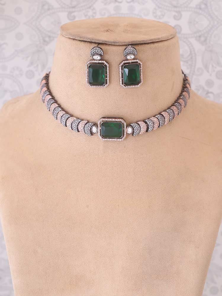 EMERALD LISETTE ZIRCONIA JEWELLERY SET