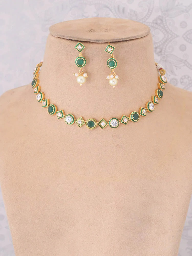 EMERALD MANSVI JEWELLERY SET