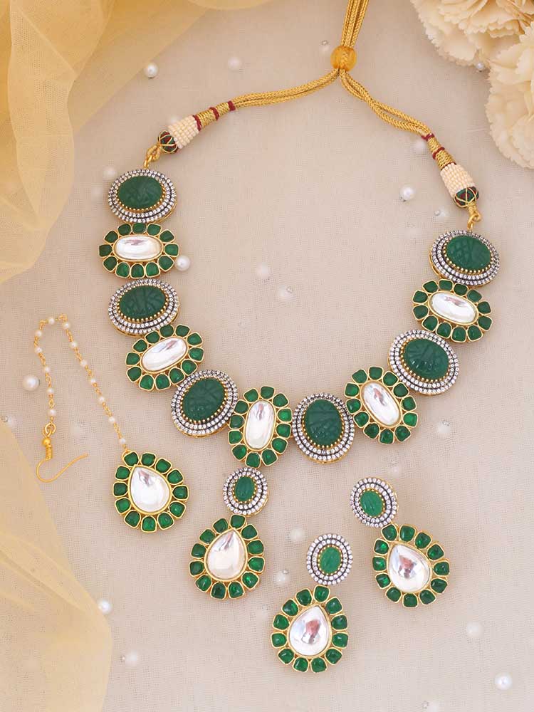 EMERALD ROSELINE ZIRCONIA JEWELLERY SET