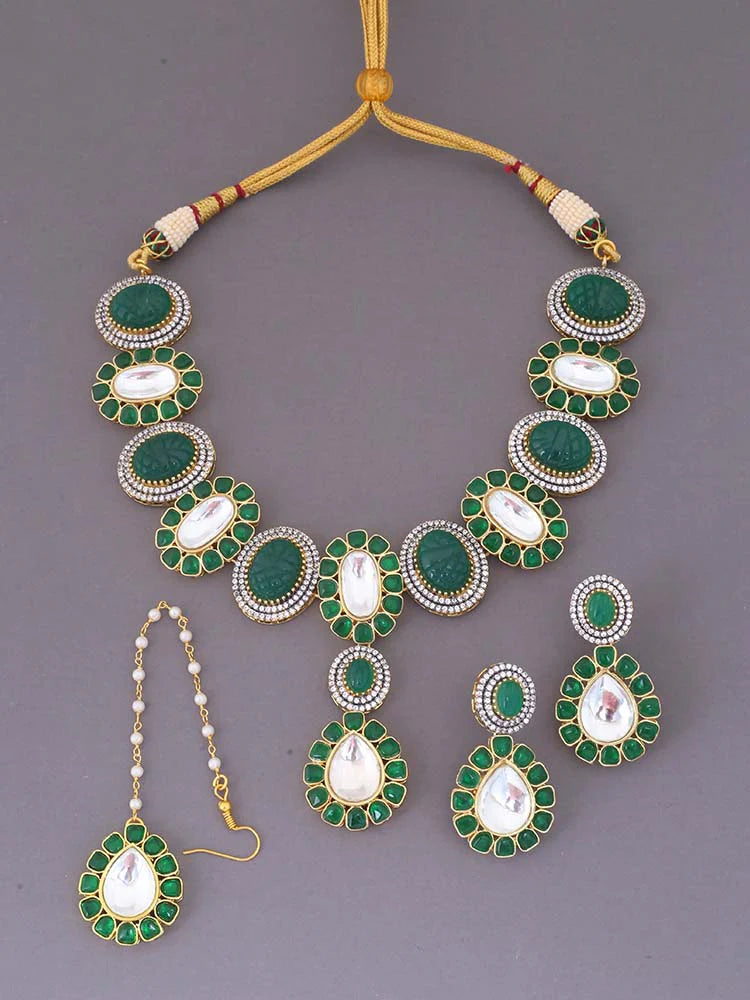 EMERALD ROSELINE ZIRCONIA JEWELLERY SET