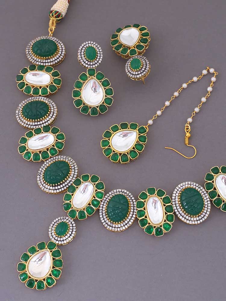 EMERALD ROSELINE ZIRCONIA JEWELLERY SET