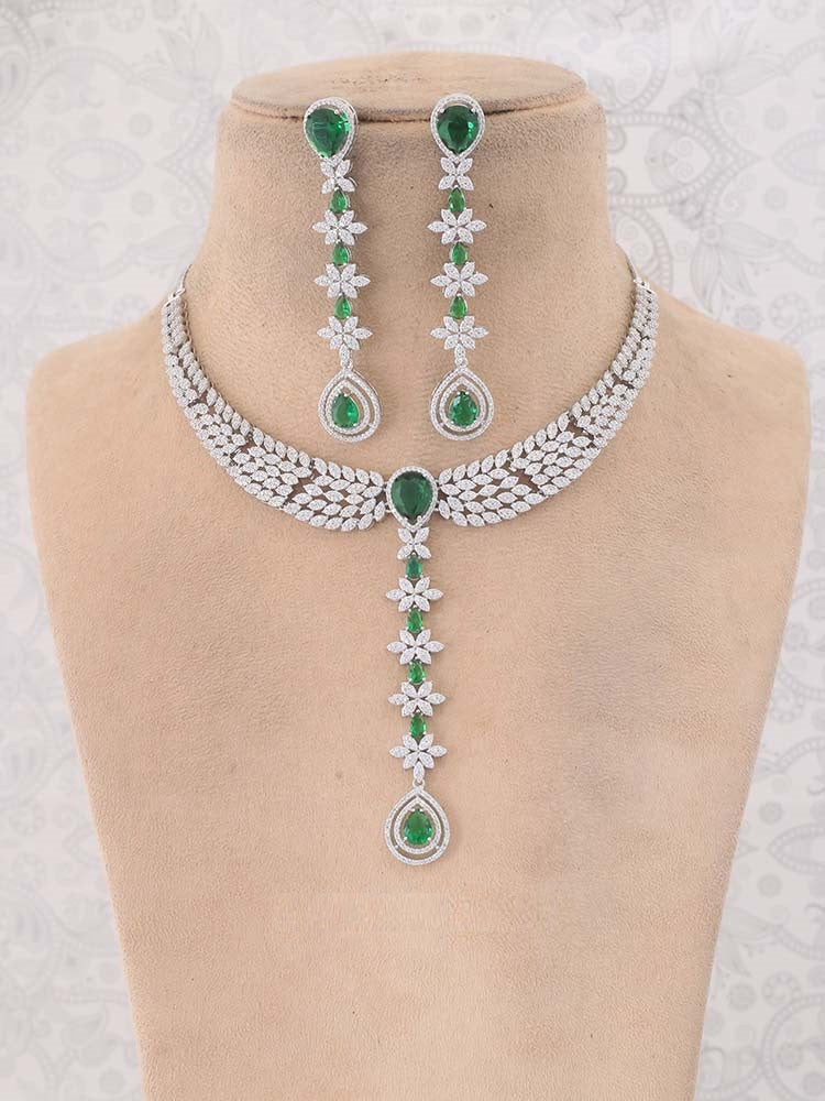 EMERALD SAPPHIRA ZIRCONIA JEWELLERY SET