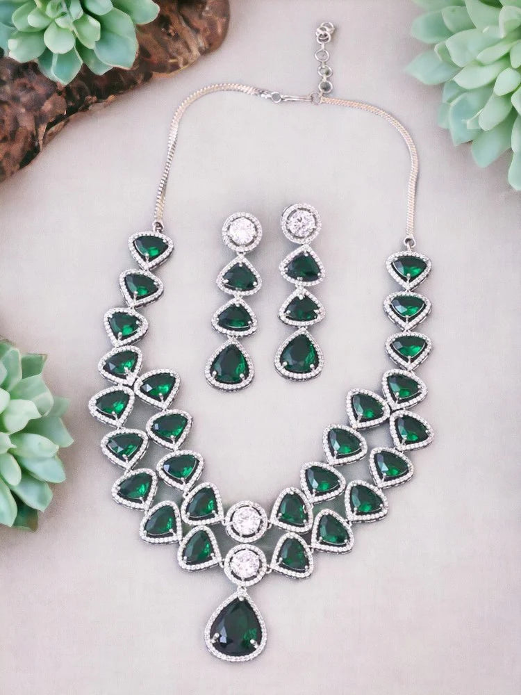 EMERALD ULYSSA ZIRCONIA JEWELLERY SET