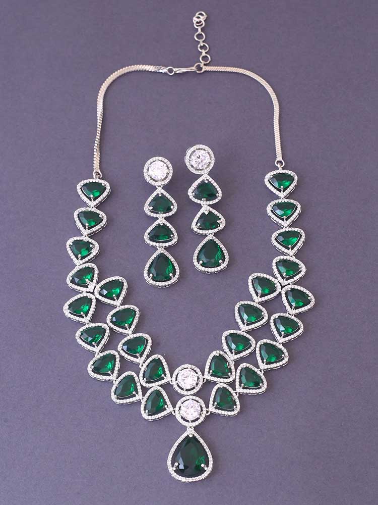 EMERALD ULYSSA ZIRCONIA JEWELLERY SET