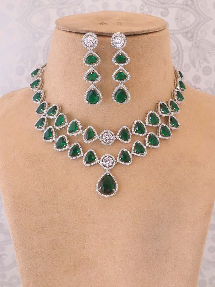 EMERALD ULYSSA ZIRCONIA JEWELLERY SET