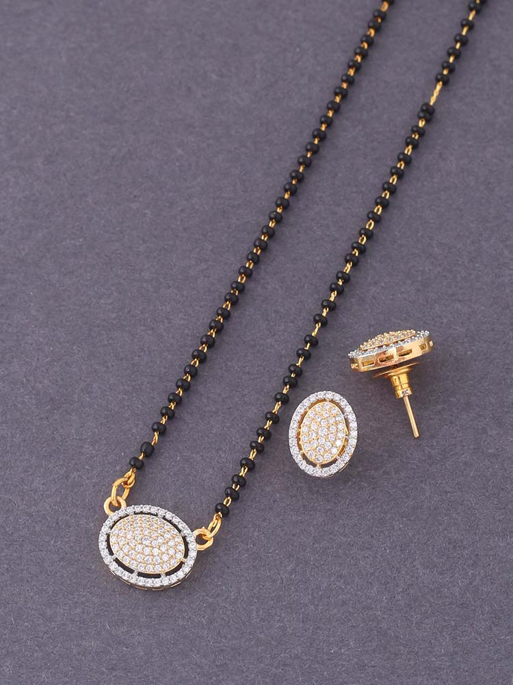 GOLDEN GICELE MANGALSUTRA SET