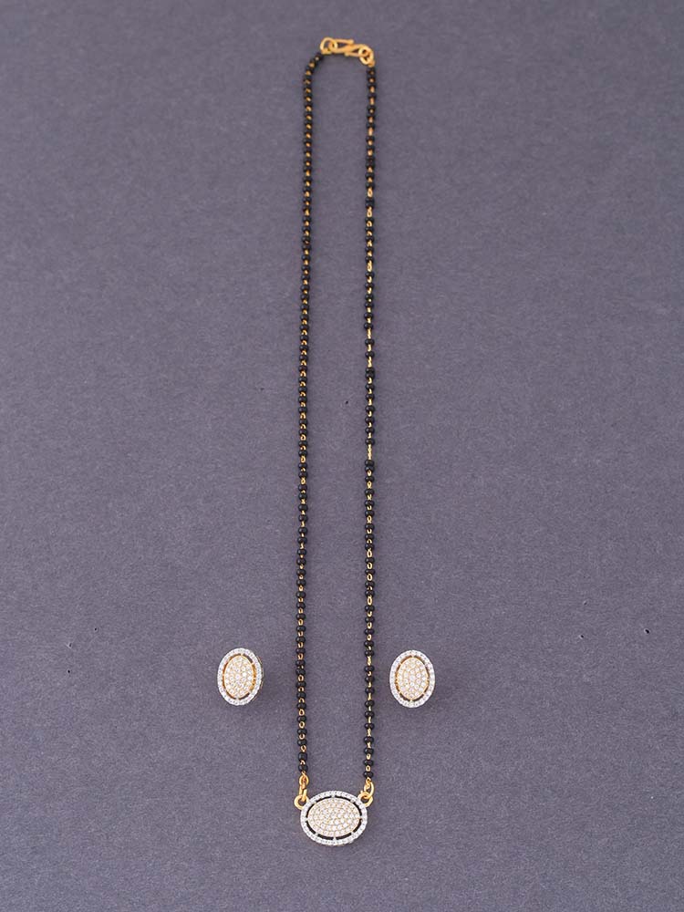 GOLDEN GICELE MANGALSUTRA SET