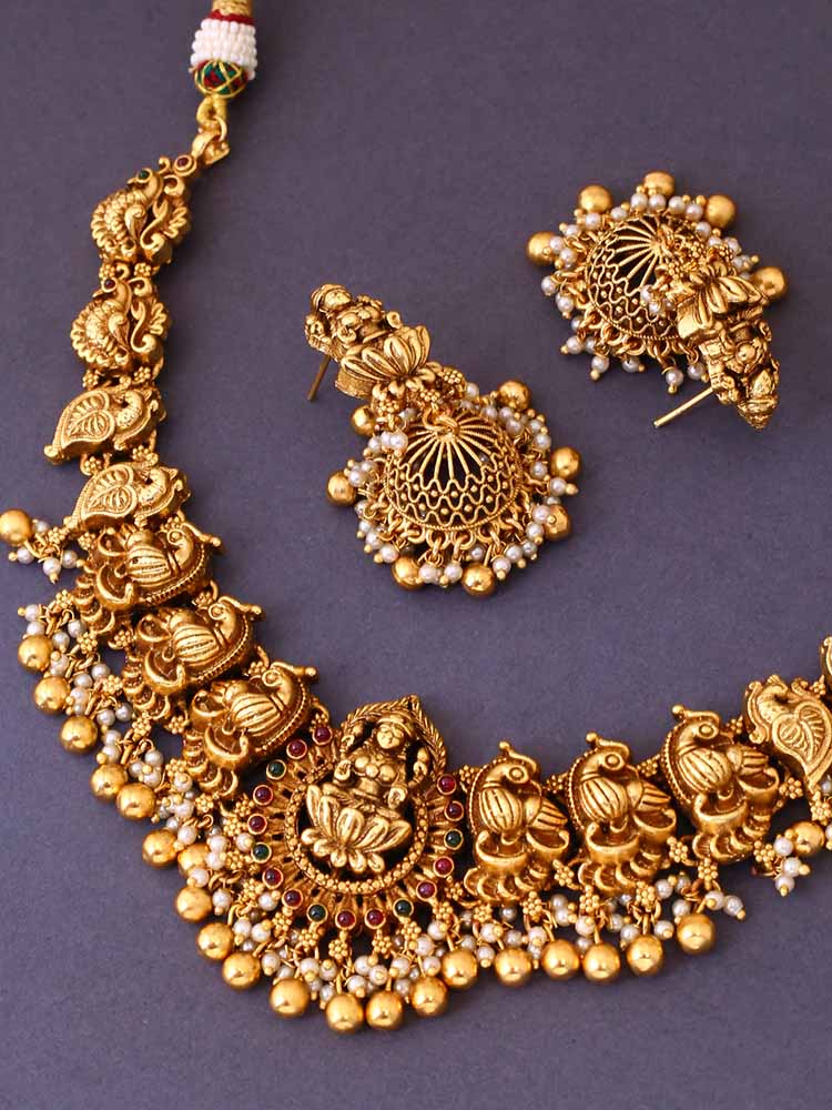 Golden Ananda Temple Jewellery Set