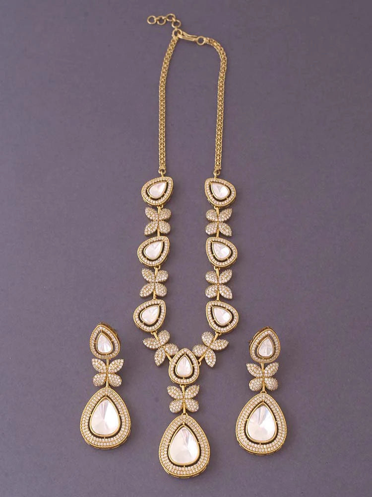 GOLDEN BELCIA ZIRCONIA JEWELLERY SET